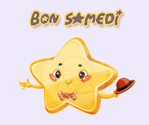 Gif animé Bon samedi étoile